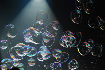 bubbles at a concert 