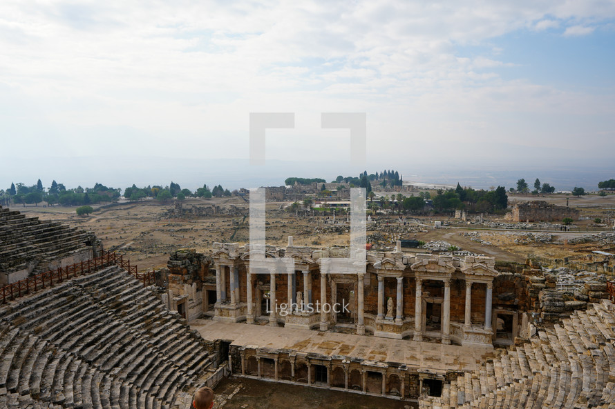 Hierapolis Ancient Theater near St. Philip Tomb in Turkey