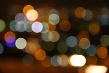 The blurred lights of Jerusalem