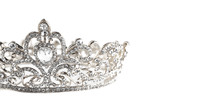 silver crown on a white background 