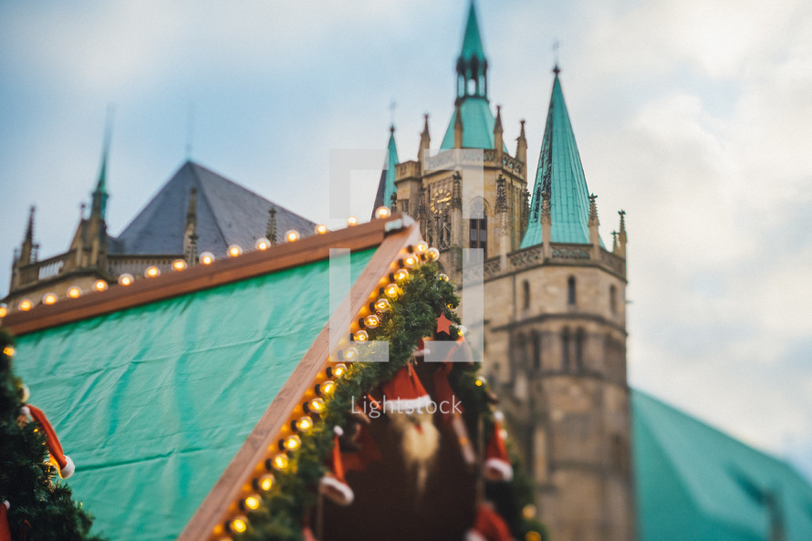 Christmas market and cathedral 