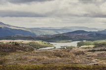 Loch Ness and Scotland Highlands landscape 