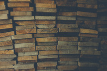 stacked wood boards