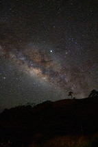 stars in the night sky over Hawaii 