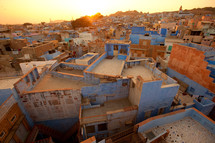 rooftops in a crowded village in India