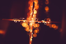 lights on a cross