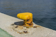 Mooring for boats in a seaport on the island of Mallorca, Balearic Islands, Spain