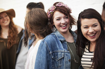 a group of smiling young women 