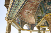 mosaic tiles on a temple ceiling