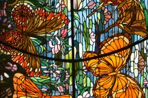 butterfly stained glass windows 