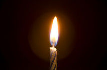 flame on a birthday candle 