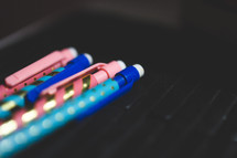 mechanical pencils and erasers 
