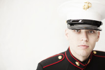 Marine in uniform.