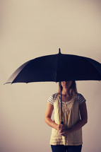 woman under an umbrella 