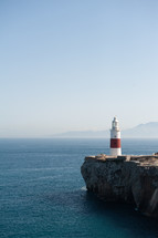 lighthouse on a sea cliff 