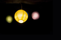 paper globe lights at night 