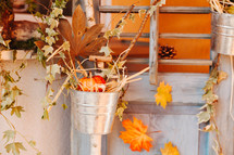 fall porch display 