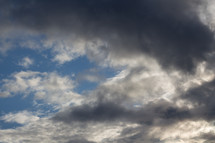gray clouds in a blue sky 