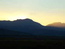 Mountains at sunset