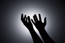 Silhouette photo - praying hands