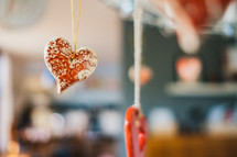 clay heart ornaments 