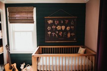 crib in a nursery 