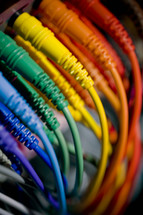 Cables Rainbow colours 