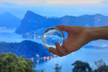 Glass Lens ball and Lake Lucerne in Horw - Schwendelberg
