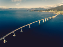 long bridge over water 