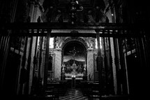 altar in a cathedral in Venice