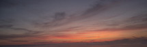 Panoramic blood-red skies at sunset in Oland, Sweden