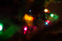 colorful lights on a Christmas tree 