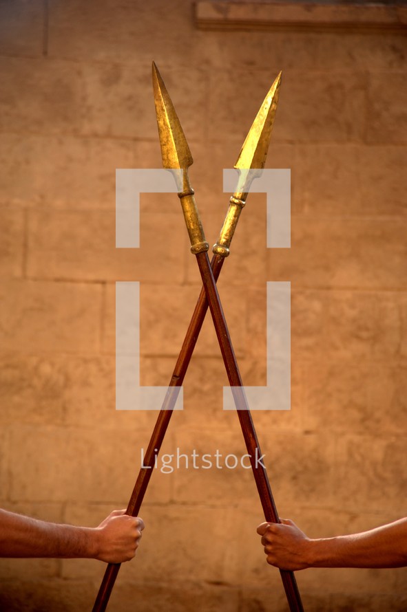 Roman soldiers spears 