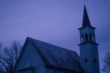 rustic church roof and steeple 