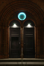 illuminated doorway 