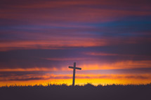 a cross at sunrise 