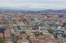 aerial view over a city 