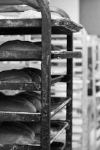 bread loaves in a bakery 