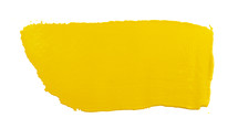 Yellow Paint Swatch Isolated on a White Background