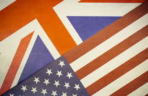 American and British flags