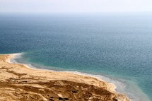 A sea with a barren shore. 

The Dead Sea