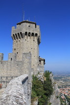 a tower on a castle 