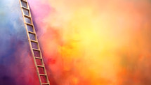 Ladder with a rainbow background slideshow background 