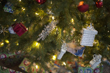 gifts under a Christmas tree 