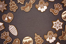 Christmas cookie border 
