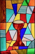 chalice stained glass window 