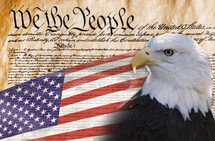 We the people with bald eagle 