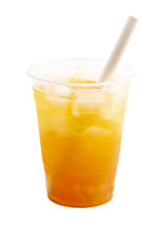 Passion Fruit Boba Tea Isolated on a White Background