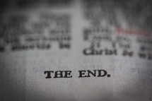 The end of a book text.