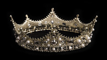 jeweled crown on black 